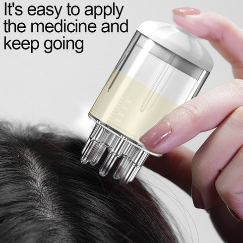 Oil Applicator Bottle, Scalp Oil Applicator, Hair Oil Applicator, Scalp Applicator Comb, for Hair Care, Hair Massager Scalp for Hair Growth, White...