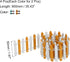 MECCANIXITY 4pcs 35 Inch Miniature Garden Fence, Mini Ornament Wood Picket Fence Decorative for Dollhouse Home DIY Crafts, Orange White, Light Blu...