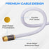 Cables Direct Online 20ft White Quad Shield RG6 Coaxial Cable, F Pin and BNC Extension Wire for Satellite Dish, Cable TV, Antenna - Digital HD 3GH...