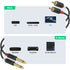 J&D Dual 1/4 inch TS to Dual RCA Stereo Audio Interconnect Cable, Gold Plated Audiowave Series 2 x 6.35 mm Male TS to 2 RCA Male PVC Shelled Adapt...