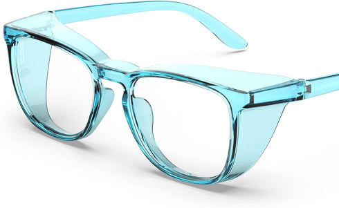 TOREGE Safety Glasses for Men&Women, Clear Safety Goggles Eye Protection Glass with Anti-Fog Lenses, Z87 Glasses Perfect Alt to Regular Protective...