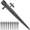 50 Pcs Drip Irrigation Emitters, Adjustable Flow 0-18 GPH Irrigation Drippers with Stake, 360 Degree Flow Sprinkler Head, Micro Sprinkler for Gard...