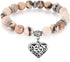 XIUDA Heart Cremation Memorial Urn Bracelet 316L Stainless Steel Keepsake Jewelry Urn Bracelet for Ashes for Women-With Me Always...