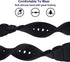 24mm Black Silicone Rubber Watch Strap Band Stainless Steel Black Buckle for Fossil Watch...