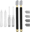 Glass Cutter Tool Set, 2mm-20mm Pencil Style Oil Feed Carbide Tip with Extra Replacement Head and Oil Dropper for Mosaic/Tiles/Mirror/Stained Glas...