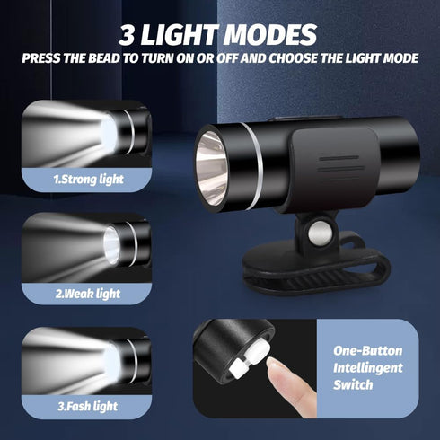 Outdoor Waterproof Clip on LED Night Lights, Rechargeable Safety Lights for Walking at Night, Hands Free Portable LED Light Work with Camping Hiki...
