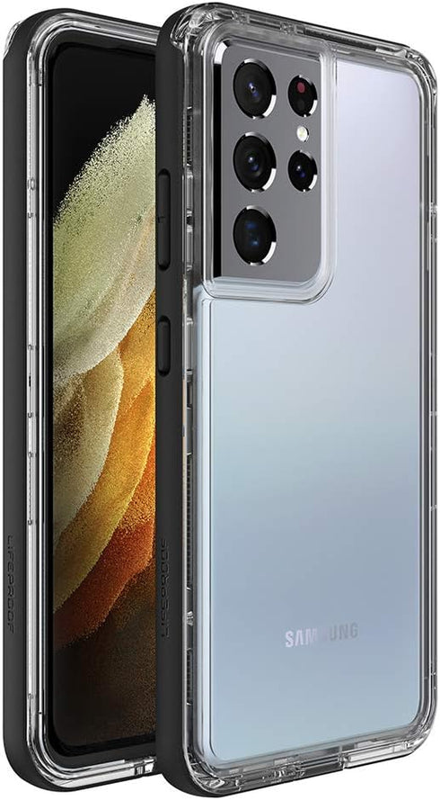 LifeProof NEXT SERIES Case for Galaxy S21 Ultra 5G (ONLY - DOES NOT FIT non-Plus or Plus sizes) - BLACK CRYSTAL (CLEAR/BLACK)...