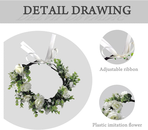 Dog Wedding Flower Collar,dog flower collar,rose flower crown,flower crown,dog wedding collar,flower dog collar,for Weddings Flower Ring Pets Cats...