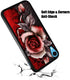 for iPhone Xs, iPhone X, Durable Protective Soft Back Case Phone Cover, HOT12404 Red Rose...