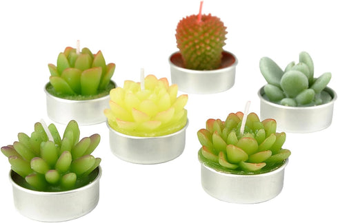 Cactus Tealight Candles, Handmade Delicate Succulent Cactus Candles? Perfect for Birthday Party ,Wedding, Spa, Home Decor)...
