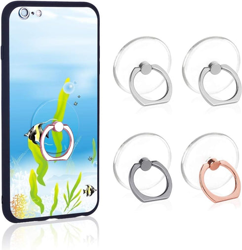 Transparent Phone Ring Holder Grip, Clear Cell Phone Accessories, Ring Holder 360 Degree Rotation 180 Degree, Flip Ring Grip Finger Ring Stand Kic...