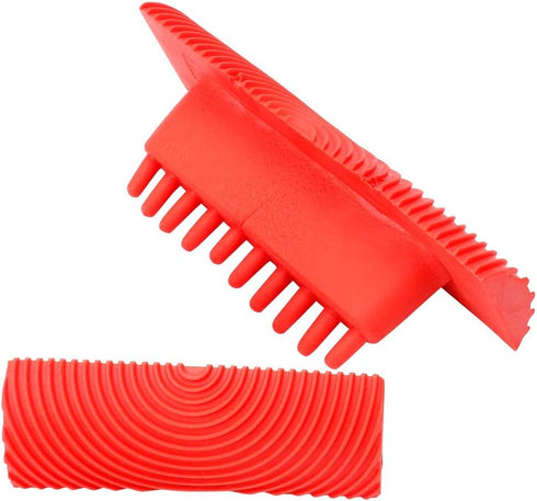 Wood Grain Effect Painting Tool, 2Pcs Rubber Graining Tool Cylinder Wood Pattern Wall Paint Brush Painting Tool Wall Decoration DIY Household Wall...
