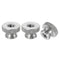 uxcell Knurled Thumb Nuts, 3Pcs M4 x D12mm x H8mm Stainless Steel Round Knobs Fasteners Through Hole Hand Screw Nut Silver for 3D Printer Parts, M...