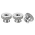 uxcell Knurled Thumb Nuts, 3Pcs M4 x D12mm x H8mm Stainless Steel Round Knobs Fasteners Through Hole Hand Screw Nut Silver for 3D Printer Parts, M...