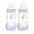 MAM Easy Start Matte Anti-Colic Baby Bottles, 9 oz (2 Count), Medium Flow Nipples, Baby Girl, 2 Count...