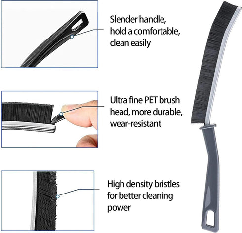 Gap Cleaning Brush, Hard-Bristled Crevice Cleaning Brush, Dead Corners Multifunctional Brushes, Bathroom Crevice Gaps Cleaning Brush, Groove Clean...