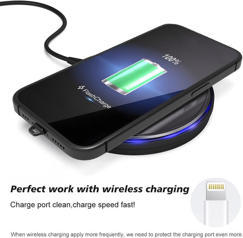 12PACK Lightning Anti Dust Plug with Easy-Grip Tab Compatible with iPhone 14,14 Pro Max,iPhone 13,13 Pro Max,12,11,11 Pro,X,XS,XR,8,7,iPhone Charg...