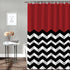 Vandarllin Red Black and White Chevron - Extra Long 72x84 Inches Shower Curtain Custom Made...