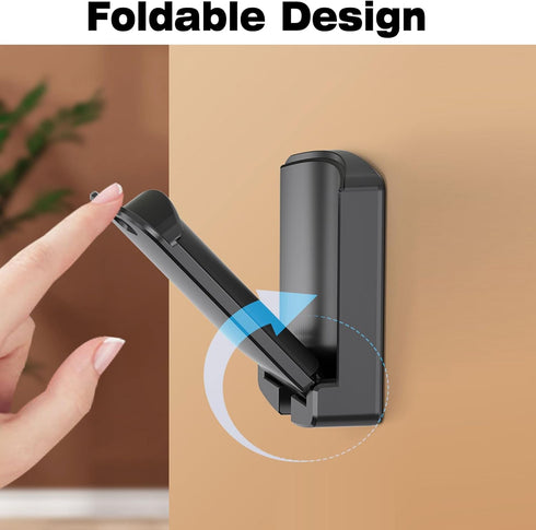 Headphone Stand - Foldable Headset Wall Mount Holder Adhesive Gaming Headphone Hanger Hook Earphone Clamp for Most Headphone (White), HK-01-WH...