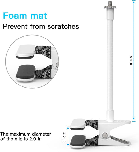 Flexible Twist Clamp Mount Compatible with R-ing Pan Tilt Camera, Flexible Twist Gooseneck Mounting Bracket No Tools or Wall Damage Required (1pac...