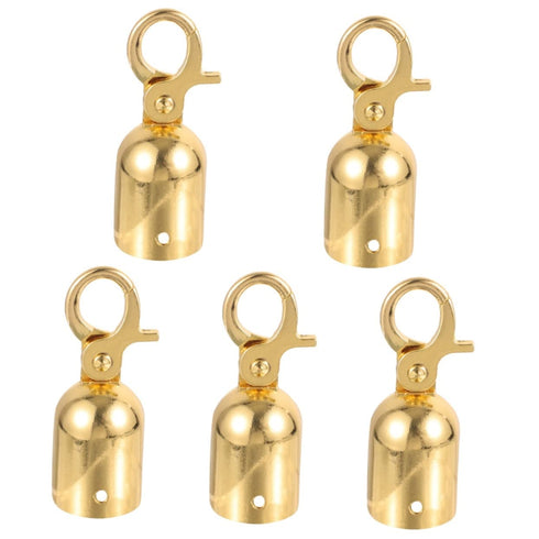 DOITOOL 5pcs Rope end Stop Crowd Control Rope Ends Rope Fittings Hooks Fencing Rope snap Rope end snap Post Queue Hooks Deck Railing Cord end snap...