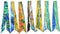 7Pcs Bag Handbag Scarf Handle Wrap Ribbon Scarf Purse Scarf for Women (Van Gogh series)...