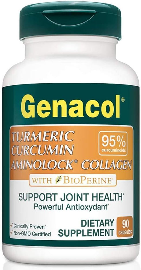 Genacol Turmeric Curcumin Collagen Supplement Enhanced Absorption with 95% Curcuminoids, Black Pepper & AminoLock Colageno | Supports Healthy Join...