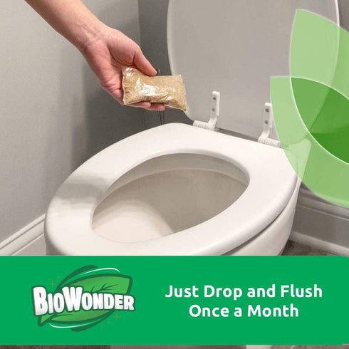 Septic Tank Treatment Packets - Dissolvable Natural Bacteria Pods - Prevent Sewage Backups & Smelly Drains - Easily Flushable - 6 Month Supply...