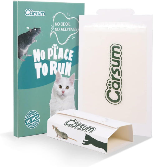 10 Pack Mouse Glue Trap, Peanut Butter Scent Sticky Traps, Heavy Duty Pest Board Insect Spider Mice, Extra Strength Trampas para Ratones Indoor fo...