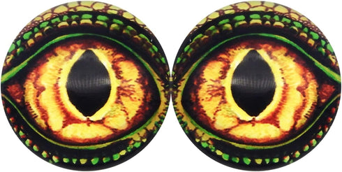 20MM 40PCS Owl Snake Lizard Animal Eyes Glass Cabochon for Clay Doll Making Sculptures Props Craft DIY Findings Jewelry Making 25/32inches...