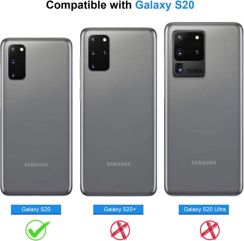 Lanhiem Samsung Galaxy S20 Case (Not for Plus or Ultra), IP68 Waterproof Dustproof Case with Built-in Screen Protector, Heavy Duty Full Body Prote...