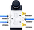 AOMAG Pneumatic 1/4" PT 5 Way 2 Postion Air Hand Lever Operated Valve Pneumatic Solenoid Valve Manual Control Push-Pull 4H210-08...