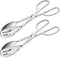 2 Pack Serving Tongs Buffet Tongs for Kitchen Cooking 10 Inch Stainless Steel Salad Tongs Serving Utensils for Wedding Party Catering (Silver)...