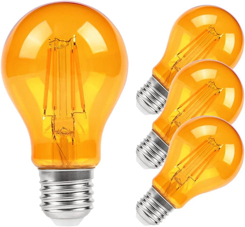 LED Edison Bulbs, 60 watt Light Bulbs Replacement 6W 2000K E26 A19 Amber Soft Light Bulbs Warm Light Bulb for Bedroom, Healthy Sleep, Baby Nursery...