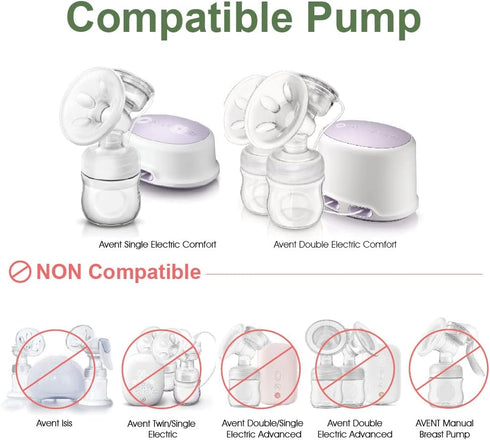 Replacement Parts Compatible with Avent Comfort Pump, Valve, Diaphragm for Single and Double Electric Pumps; Made by Maymom...