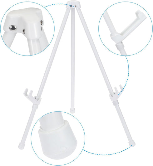 PATIKIL 1Set Tabletop Easel Stand for Display, 14in Table Top Easel Stand Small Portable Tripod Aluminum for Signs Poster Art Painting Decor Pictu...