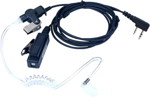 Walkie Talkie 2 Pin Earpiece/Headset with Transparent Acoustic Tube Compatible with Kenwood Retevis RT22 Baofeng GT-5R UV-5R BF-888S BF-F8HP BF-F9...