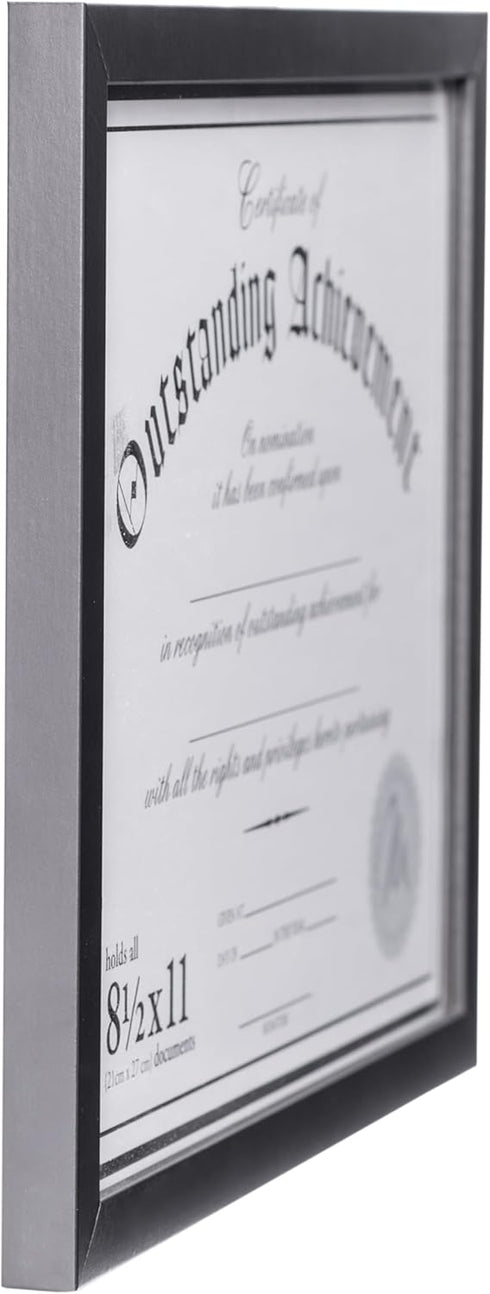 Malden International Designs Wooden Document Frame, 8.5x11, Black...