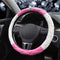 Bling Crown Leather Steering Wheel Cover Women Crystal Rhinestones Diamond Steering Covers 15inch Non Slip Car Protector Accessory Universal Fit M...