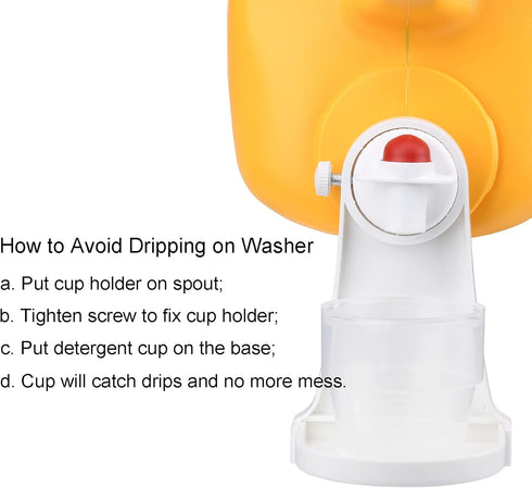 Laundry Detergent Cup Holder, Laundry Fabric Softener Drip Catcher, Firmly Hold on Laundry Bottle Spouts, Keep Washer Dryer and Laundry Floor Clea...