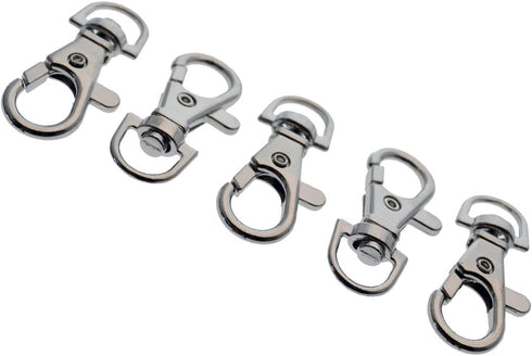 Bulk 50 Pack - Premium Metal Lobster Claw Clasp Hook Craft Findings - 1.5 Inch Clip with Trigger Snap and Round Eye Swivel D Ring by Specialist ID...