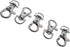 Bulk 50 Pack - Premium Metal Lobster Claw Clasp Hook Craft Findings - 1.5 Inch Clip with Trigger Snap and Round Eye Swivel D Ring by Specialist ID...