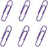 300 Pack Small 33mm Paper Clips 1.3Inch - Vinly Coated Color Office Supply Paper Clip- Cute Smooth Paper Needle - Multicoloured Bookmark(Purple)...