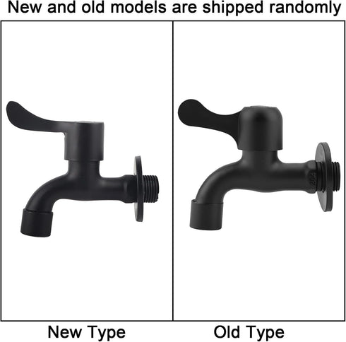 Washing Machine Tap, Wall Mount Water Tap 304 Stainless Steel Sink Faucet Black Garden Water Faucet for Bathroom Laundry Balcony (1)...