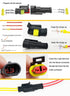 352Pcs Waterproof Car Electrical Connector Terminals Automotive Electrical Wire Connector Plug Kit 1/2/3/4 Pin Connectors Male and Female...