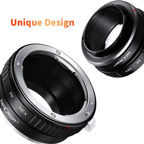 K&F Concept PK K Mount Lens to Sony NEX E-Mount Lens Adapter, Compatible with Sony NEX-3 NEX-3C NEX-3N NEX-5 NEX-5C NEX-5N NEX-5R NEX-5T NEX-6 NEX...