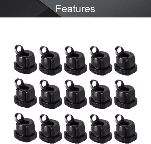 Fielect Round Cable Wire Strain Relief Bush Grommet Round Strain Relief Bushing Electric Cable Protection Cord Buckle 6N-4 15 Pcs...