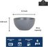 10 Strawberry Street Wazee Matte 5.5"/16oz Cereal Bowl, Set of 6, Charcoal Gray...