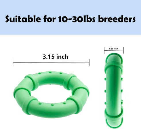 Dog chew Toys for Aggressive chewers Small Breed Non Toxic Silicone Long Lasting Dog Toys Ring Toy for Healthy Teeth (Green)...