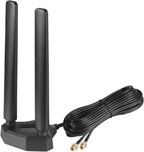 WiFi 6 6E Tri-Band 2.4GHz + 5 GHz + 6GHz Magnetic Base WiFi Antenna for Wireless WiFi 6 6E Router Hotspot PC Desktop Computer PCI-E WiFi Network W...